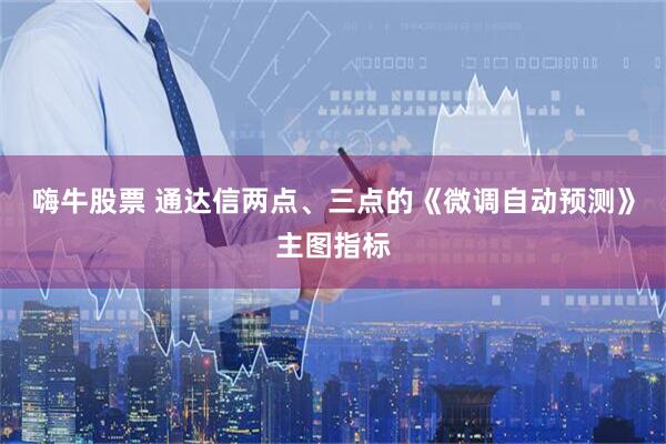 嗨牛股票 通达信两点、三点的《微调自动预测》主图指标