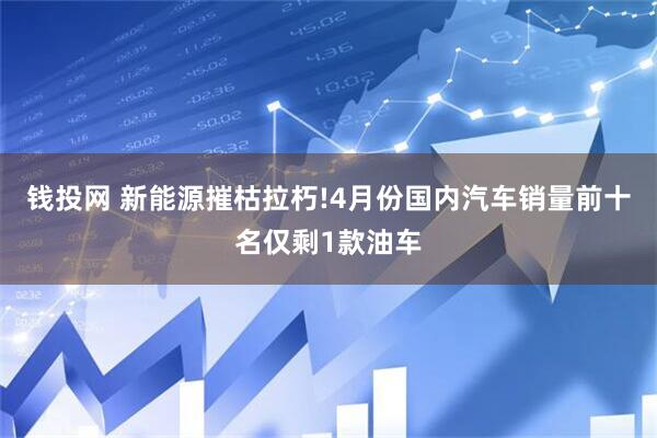 钱投网 新能源摧枯拉朽!4月份国内汽车销量前十名仅剩1款油车